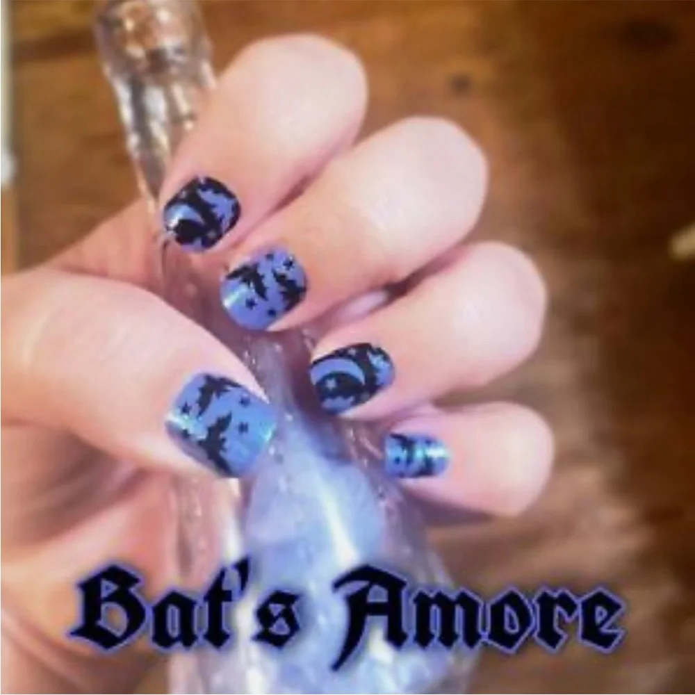 *Retired* Color Street: Bat’s Amore | Halloween Blue Purple Black Stars Fall - Picture 9 of 13